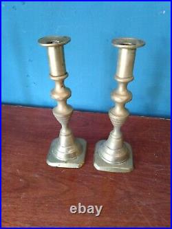 Collection Of Antique And Vintage Metal Candlesticks