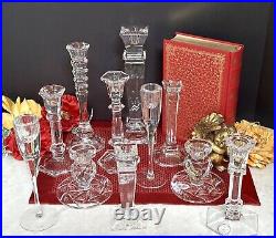 Crystal Candle Holders Vintage Candle Sticks Wedding Centerpiece Candle Set 11