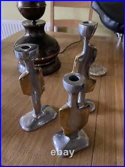 David Marshall Beautiful Vintage RARE set of 3 Candle Sticks Holders