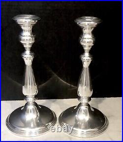 Empire Sterling Silver Candle Sticks Vintage Silver Taper Candlesticks a Pair