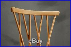 Ercol Mid Century Candlestick Dining Chairs Elm Vintage Retro