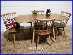 Ercol Model 376 mid-century Candlestick Dining Chairs Blonde vintage