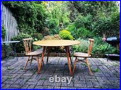 Ercol Vintage Blonde Drop Leaf Table and Candlestick Chairs 376