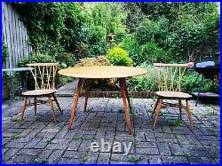 Ercol Vintage Blonde Drop Leaf Table and Candlestick Chairs 376