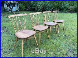 Ercol Vintage Candlestick Chairs Four Light Finish