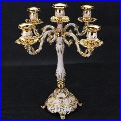 European Metal Vintage Gold, Silver 3/5 Armed Candelabra Candle Stick Wedding