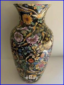 Exquisite and Rare! Vintage GUCCI Flora Vase Tall. And Matching Candlestick