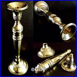 Fantastic Quality Vintage English Polished Brass Candlestick (10.25/26cm, 500g)