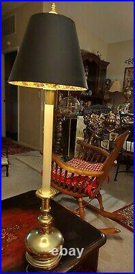 Frederick Cooper Chicago Vintage Tall Brass Candlestick Buffet Lamp. Elegant
