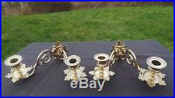 French Candle Piano Sconces Superb Vintage French Bronze Wall Candlesticks