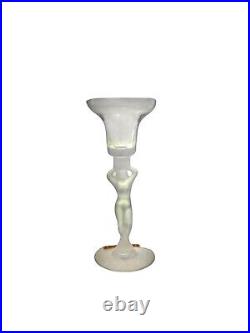 French Crystal Nude Female Frosted Candlestick Holders Set of Four Decor Gift
