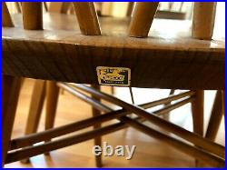 Genuine Ercol vintage elm table and candlestick chairs