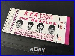 Genuine Vintage Beatles Concert Ticket, Candlestick Park, August 29, 1966