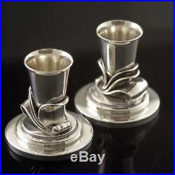 Georg Jensen. A pair of Sterling Silver Candlesticks #604 A VINTAGE