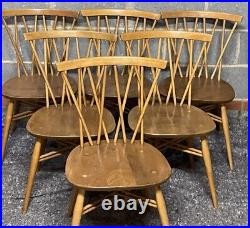 Good Retro Ercol Candlestick Dining Chair, Clean Condition Choice Of 6