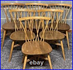 Good Retro Ercol Candlestick Dining Chair, Clean Condition Choice Of 6