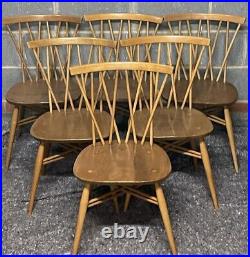 Good Retro Ercol Candlestick Dining Chair, Clean Condition Choice Of 6