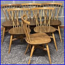 Good Retro Ercol Candlestick Dining Chair, Clean Condition Choice Of 6