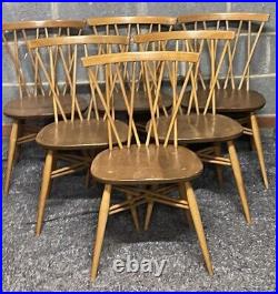 Good Retro Ercol Candlestick Dining Chair, Clean Condition Choice Of 6