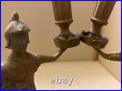 Gorgeous. True Pair. Vintage. Brass. Candle Sticks. Soldiers. Heavy. Quality