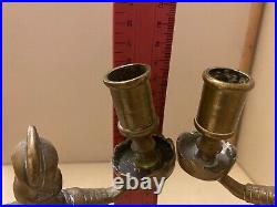 Gorgeous. True Pair. Vintage. Brass. Candle Sticks. Soldiers. Heavy. Quality