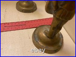 Gorgeous. True Pair. Vintage. Brass. Candle Sticks. Soldiers. Heavy. Quality