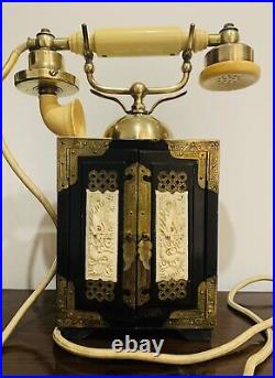 Gorgeous Vintage Mid Century French Inspired Cabinet Candlestick Telephone