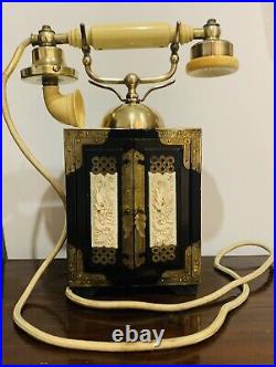 Gorgeous Vintage Mid Century French Inspired Cabinet Candlestick Telephone