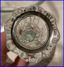 Gorgeous Vintage Paden City Glass CHAUCER Platinum Rambler Rose Rim Console Set
