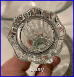 Gorgeous Vintage Paden City Glass CHAUCER Platinum Rambler Rose Rim Console Set