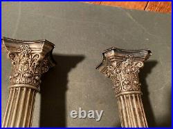 Great Pair of Vintage Gorham Corinthian Column Sterling Silver Candlesticks