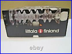 IIttala Finland Festivo SARPANEVA Candlesticks 180 cm pair 4 Ring NOS box QTY 2