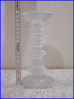 Iittala Design Sarpaneva Glas Candle Festivo Vintage around 1970 24 & 18 CM
