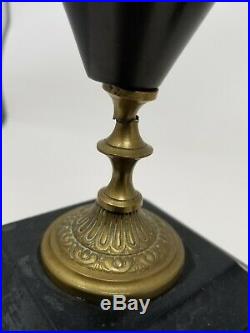 Italian Vintage Brass/Bronze Marble Candelabra/Candlesticks Clawfoot