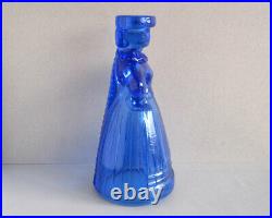 KAROLINKA blue glass candlestick Eryka Trzewik-Drost Zabkowice Poland vintage A