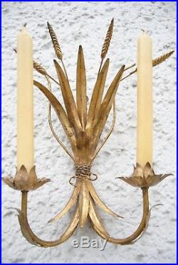 Kerzenhalter Florentiner Stil vergoldet Metall 70er TRUE VINTAGE 70s candlestick