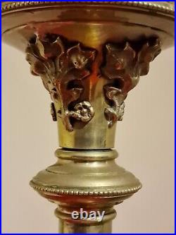 Large 18 Vintage Solid Brass Church Candlestick Candle Holder Weighs 2.5kg