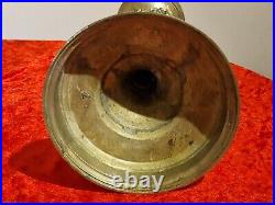 Large 18 Vintage Solid Brass Church Candlestick Candle Holder Weighs 2.5kg