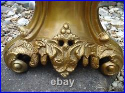 Large Gold Italian Vintage Baroque Style Candle Stick Holder 72cm Tall T/light