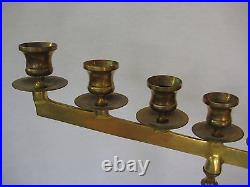 Large Vintage HB Brass 7 Arms Candle Holder, 16 T X 17 Long (Rare)