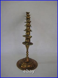 Large Vintage HB Brass 7 Arms Candle Holder, 16 T X 17 Long (Rare)