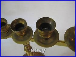 Large Vintage HB Brass 7 Arms Candle Holder, 16 T X 17 Long (Rare)