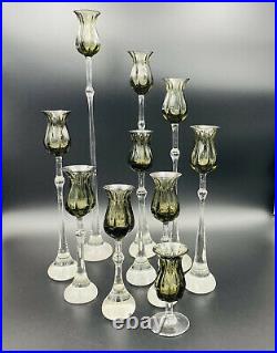Lot 10 Bjorn Wiinblad Rosenthal 1958 Tulip Tulipa Crystal Candlesticks Germany