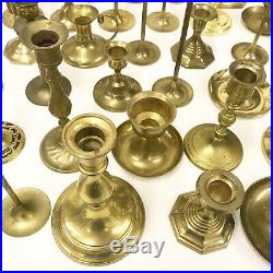 Lot 48 Solid Brass Vintage Candle Stick Holders Wedding Party Decor Candlesticks