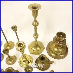 Lot 48 Solid Brass Vintage Candle Stick Holders Wedding Party Decor Candlesticks