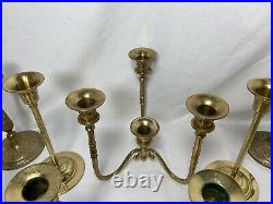 Lot of 20 Paired Vintage Brass Candlesticks Candle Holders Wedding Holiday Event