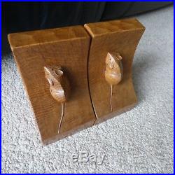 Lovely Vintage Mouseman bookends
