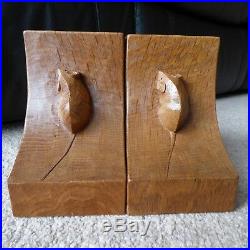 Lovely Vintage Mouseman bookends