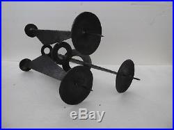 MID Century Candlestick Art Brutalist Vintage Wrought Iron Metal Candle Holder