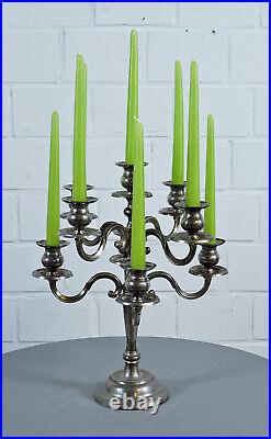Magnificent candlestick candelabra candlestick 9 flame plated Vintage